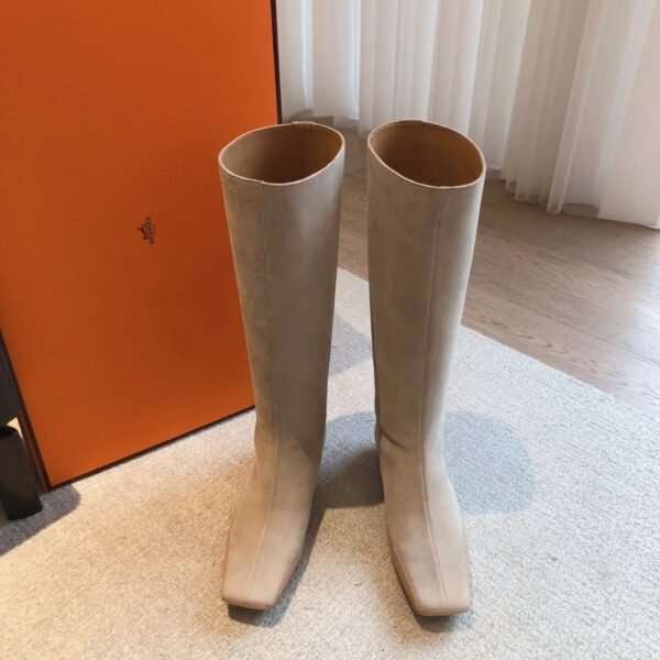 Hermes Kelly 24ss Long Boots Grey