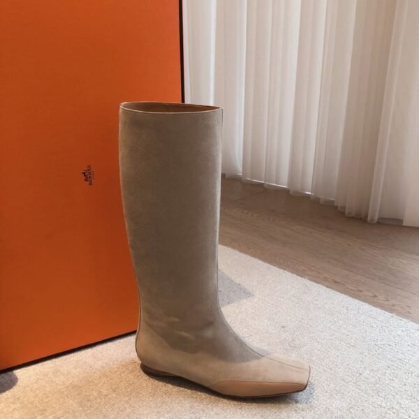 Hermes Kelly 24ss Long Boots Grey
