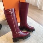 Hermes Kelly 24ss Leather Purple Red