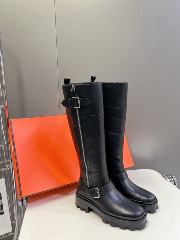 Hermes Long Boots Black