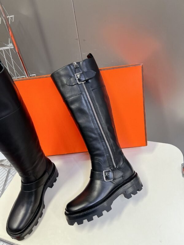 Hermes Long Boots Black