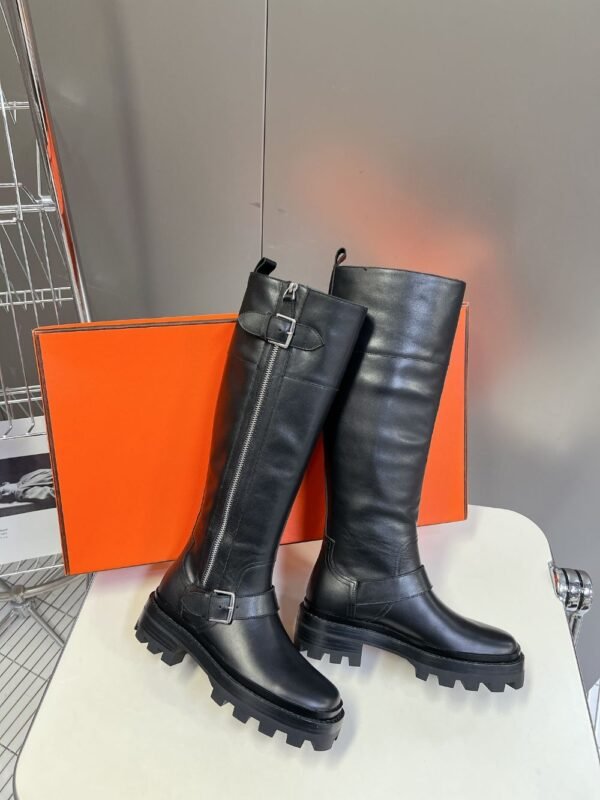 Hermes Long Boots Black