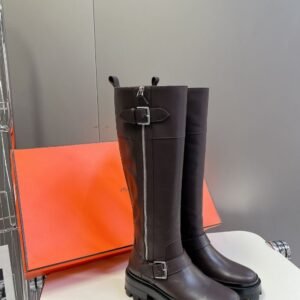 Hermes Long Boots Brown