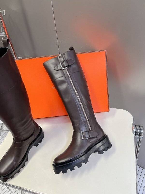 Hermes Long Boots Brown