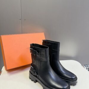 Hermes Ankle Boots Black