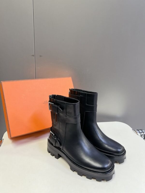 Hermes Ankle Boots Black