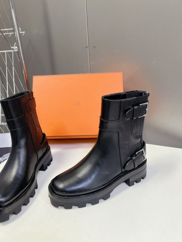 Hermes Ankle Boots Black