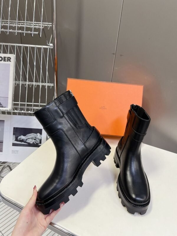 Hermes Ankle Boots Black