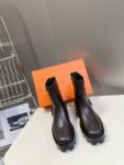 Hermes Ankle Boots Brown