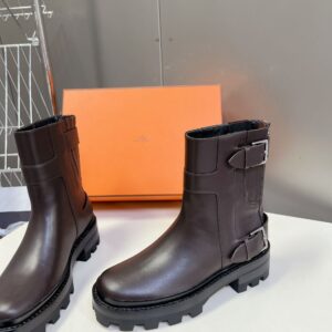 Hermes Ankle Boots Brown