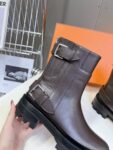 Hermes Ankle Boots Brown