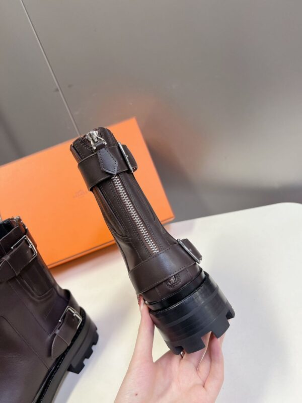 Hermes Ankle Boots Brown