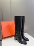 Hermes Long Boots Black