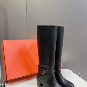 Hermes Long Boots Black