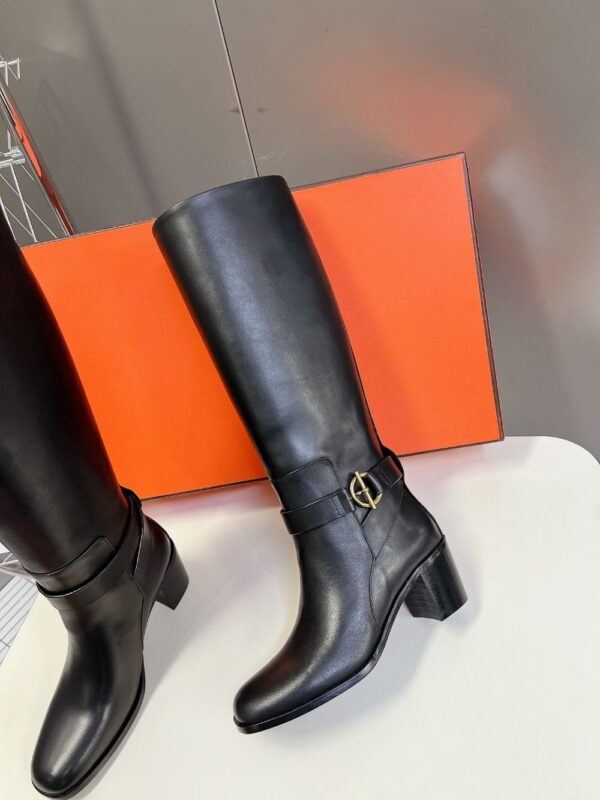 Hermes Long Boots Black