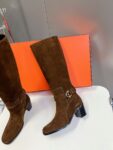 Hermes Long Boots Brown
