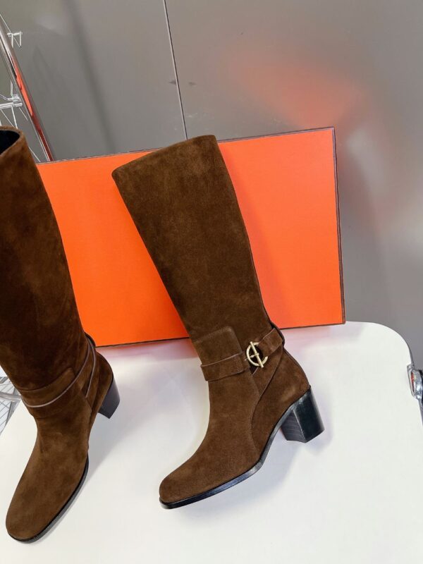 Hermes Long Boots Brown