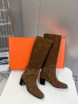 Hermes Long Boots Brown