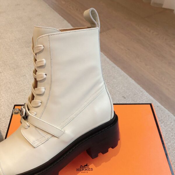 Hermes Eclair Boots White