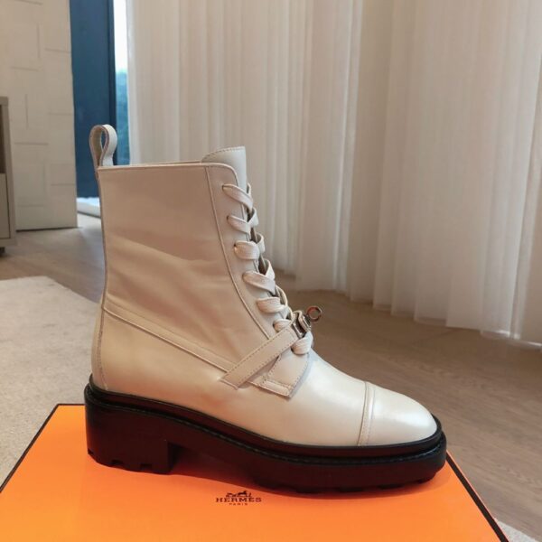 Hermes Eclair Boots White