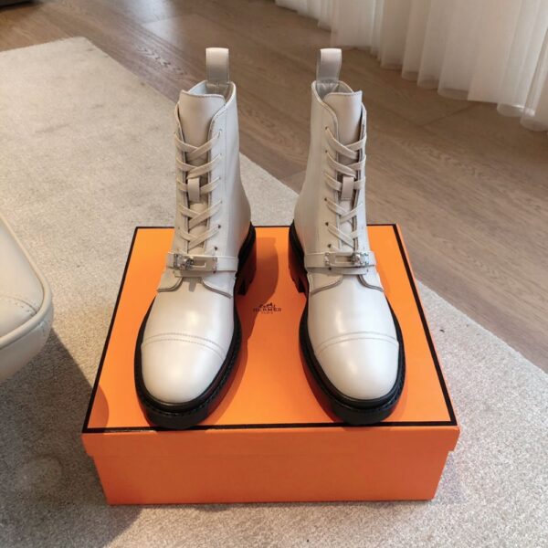 Hermes Eclair Boots White