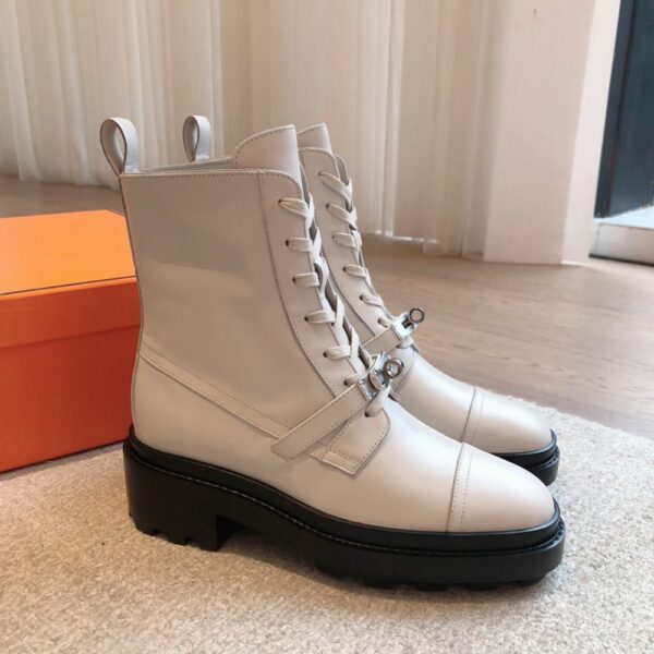 Hermes Eclair Boots White