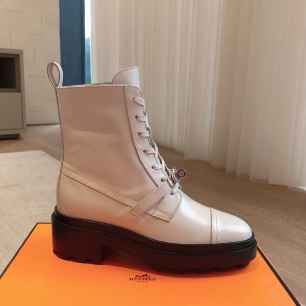Hermes Eclair Boots White
