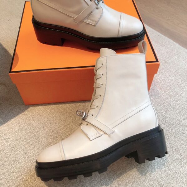 Hermes Eclair Boots White