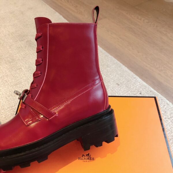 Hermes Eclair Boots Red Pink