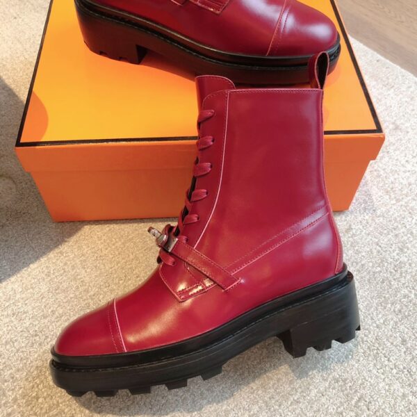 Hermes Eclair Boots Red Pink