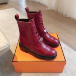 Hermes Eclair Boots Red Pink