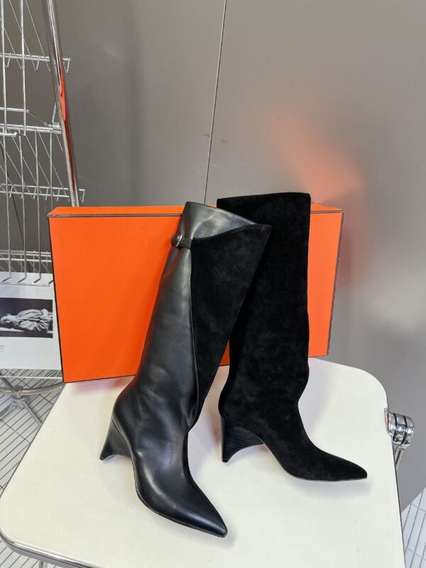 Hermes Long Boots  Black