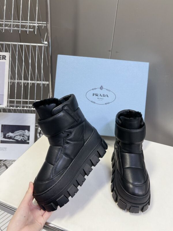 Prada Thick Sole Boots Black