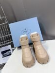 Prada Thick Sole Boots Khaki