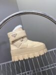 Prada Thick Sole Boots Khaki