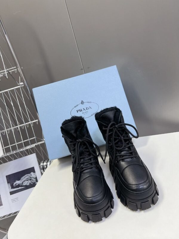 Prada Thick Sole Boots Black
