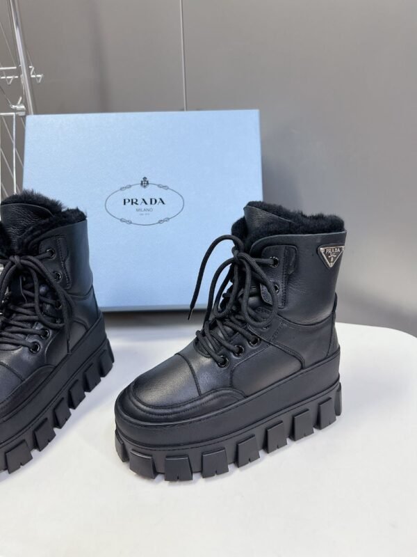 Prada Thick Sole Boots Black