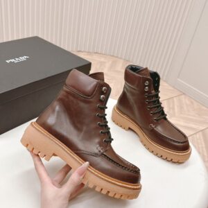 Prada Martin Boots 24ss Brown