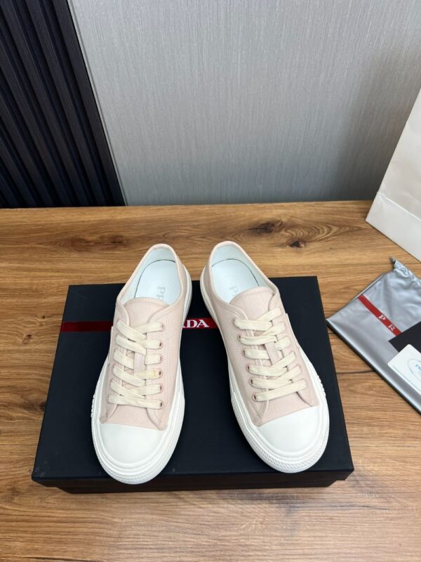 Prada Canvas Shoes Deep Pink