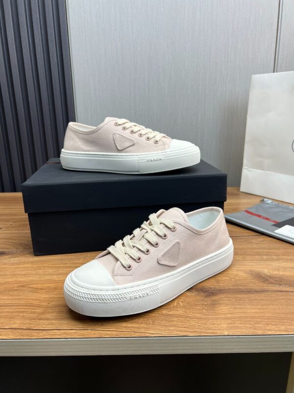 Prada Canvas Shoes Deep Pink