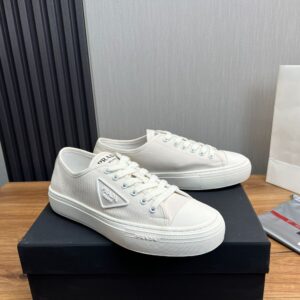 Prada Canvas Shoes White
