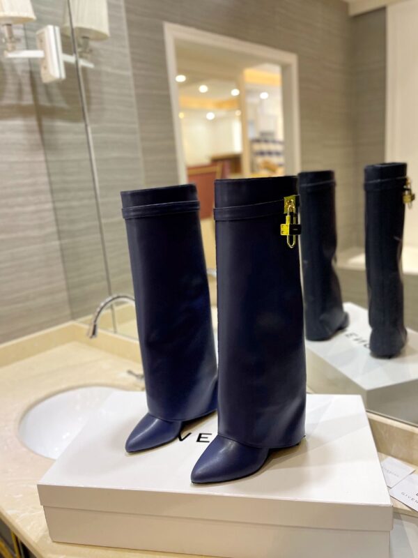 Givenchy Shark Lock 24ss Long Boots BLue