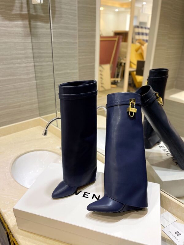 Givenchy Shark Lock 24ss Long Boots BLue