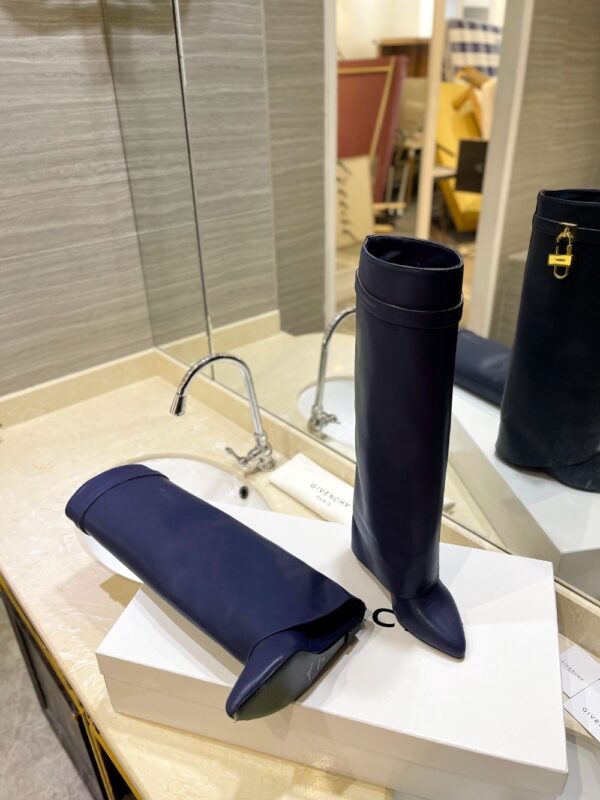 Givenchy Shark Lock 24ss Long Boots BLue