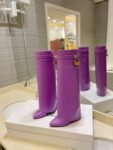 Givenchy Shark Lock 24ss Long Boots Purple