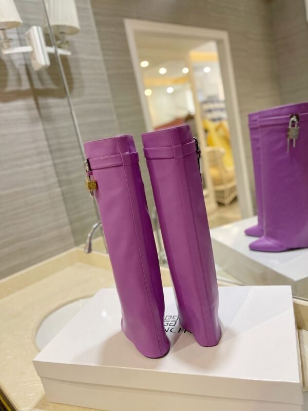 Givenchy Shark Lock 24ss Long Boots Purple
