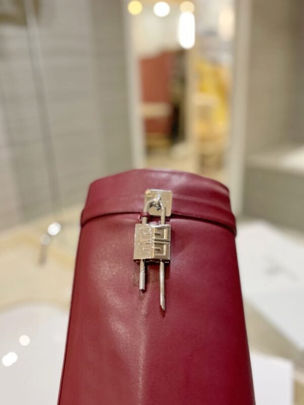 Givenchy Shark Lock 24ss Long Boots Wine Red