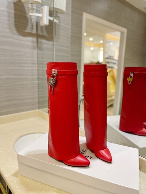 Givenchy Shark Lock 24ss Long Boots Red