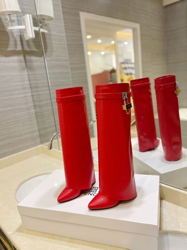 Givenchy Shark Lock 24ss Long Boots Red
