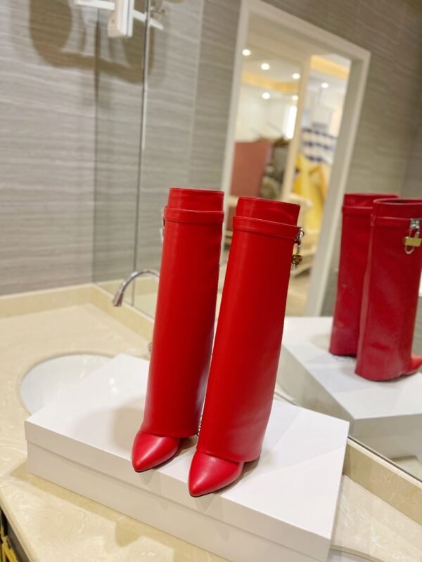 Givenchy Shark Lock 24ss Long Boots Red